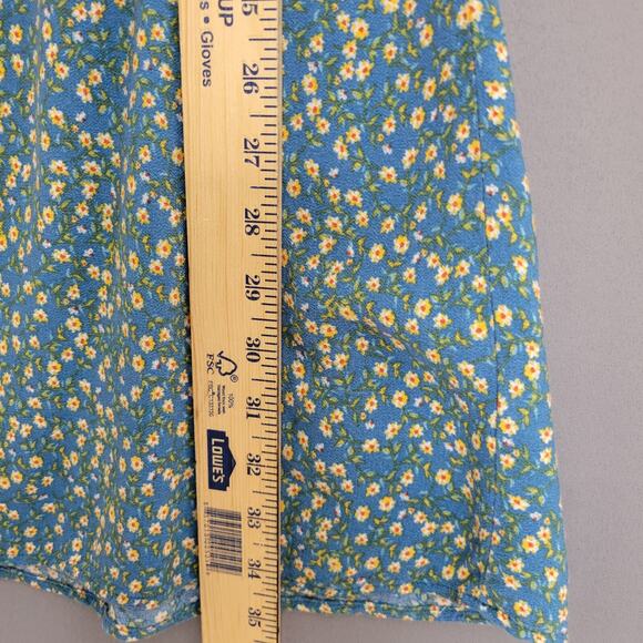 Xhilaration Tunic Dress Womens XS Blue Floral Tassel Sleeveless Cottage Core - Picture 7 of 11